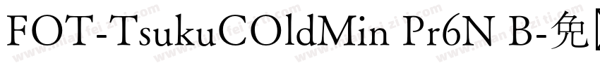 FOT-TsukuCOldMin Pr6N B字体转换